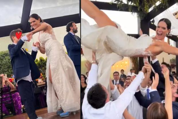 Lorena Álvarez se casó con Álvaro Sarria vestido de novia se robó las