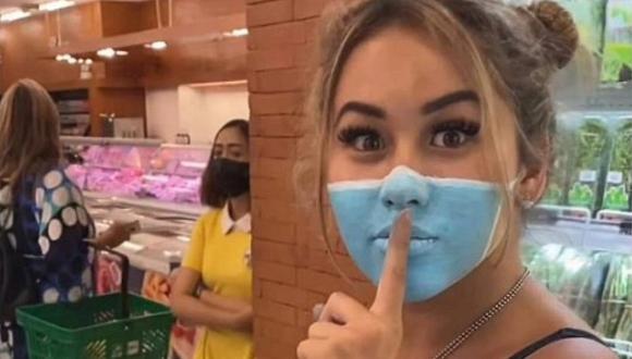Cancelan pasaportes de influencers que se pintaron mascarillas en el rostro para pasear por tienda. (Foto: @niluhdjelantik / Instagram)