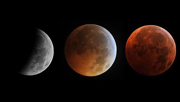 Luna se teñirá de rojo la madrugada del martes por eclipse total. (AFP)