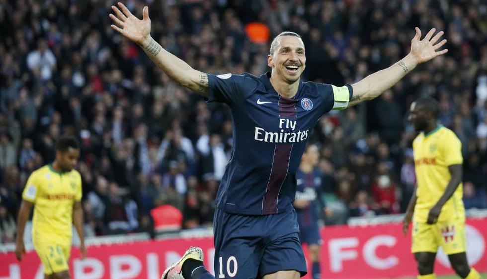 Zlatan Ibrahimovic se despidió del PSG como el máximo goleador en la historia del club. (AFP)