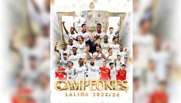 El Real Madrid ha logrado ganar LaLiga por 36a vez (Foto: Twitter).