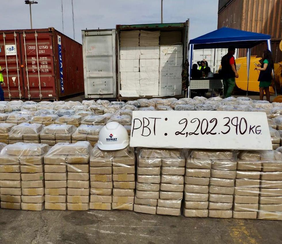 Incautan más de 2 mil kilos de cocaína en el Callao