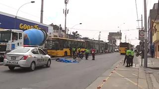 Motociclista muere tras ser atropellado por bus alimentador del Metropolitano en Chorrillos [VIDEO]