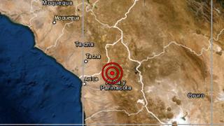 Sismo de magnitud 4,7 se registró en Tacna esta madrugada