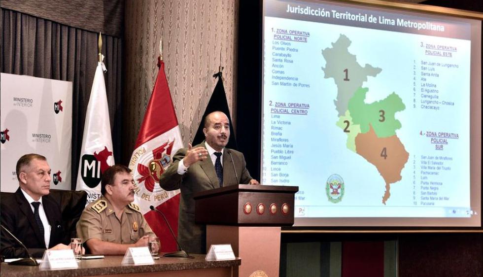 Ministro del Interior explica nueva estrategia que se aplicará en Lima. (Ministerio del Interior)