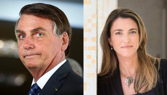 Folha de Sao Paulo afirmó en una nota que Bolsonaro (izquierda) "agrede a la reportera Patricia Campos Mello (derecha) y a todo el periodismo profesional con esa actitud". (AFP / Twitter - @camposmello)