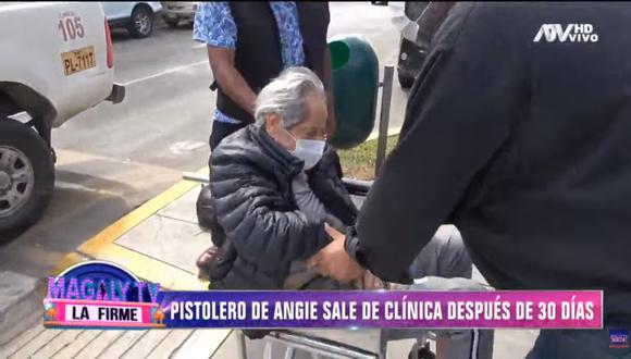 Agresor de Angie Jibaja abandonó clínica en silla de ruedas. (Foto: Captura de pantalla)