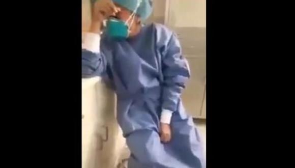 Enfermera que se contagió de COVID-19 estaría embarazada. (Foto: Captura de video)