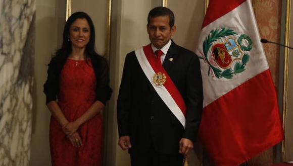 MAL BALANCE. Pareja presidencial sube en su aprobación, pero pierde en lo que respecta a la lucha contra la corrupción. (Andina)