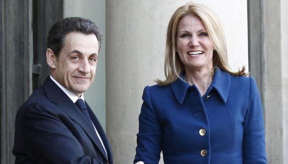 Presidente francés, Nicolas Sarkozy, se reunió con Helle Thorning-Schmidt. (Reuters)