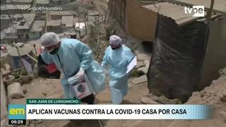 SJL: Brigadas de vacunación llegan hasta zonas altas para inmunizar a ciudadanos casa por casa