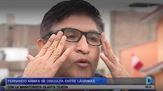 Fernando Armas, entre lágrimas, se disculpó por imitación a la atleta Gladys Tejeda
