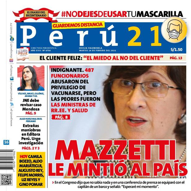 Mazzetti le mintió al país