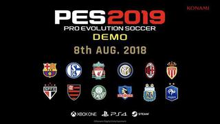 Konami: El demo de PES 2019 ya tiene fecha oficial, clubes y selecciones