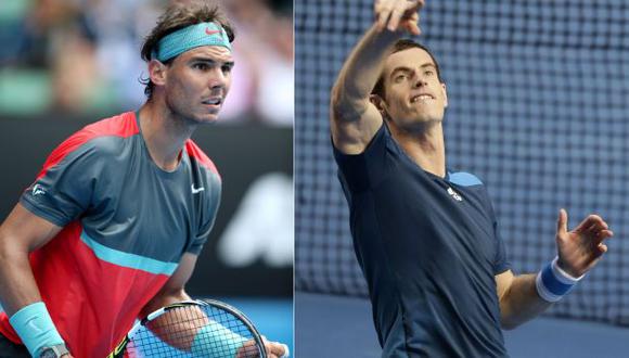 Rafael Nadal y Andy Murray sufren en Abierto de Australia. (EFE)