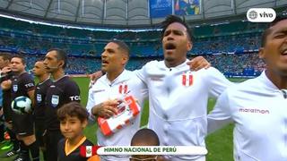¡Orgullosos de su país! El Himno Nacional retumbó en el Arena do Gremio en el Perú vs. Chile [VIDEO]