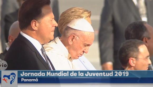 El Papa Francisco acaba de hacer su llegada a Panamá, a la JMJ 2019 (Jornada Mundial de la Juventud). | Facebook JMJ