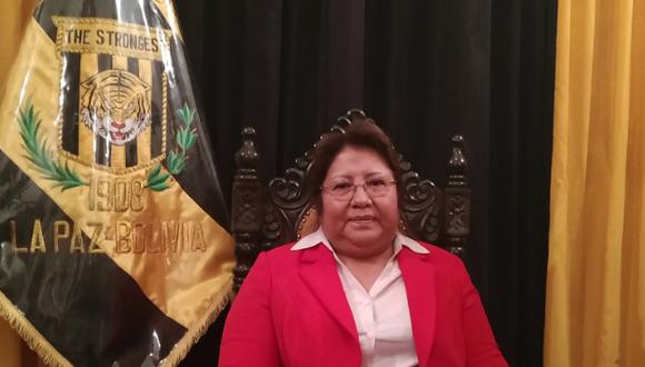 María Inés Quispe asumió la presidencia del club boliviano The Strongest. (Foto: Twitter)