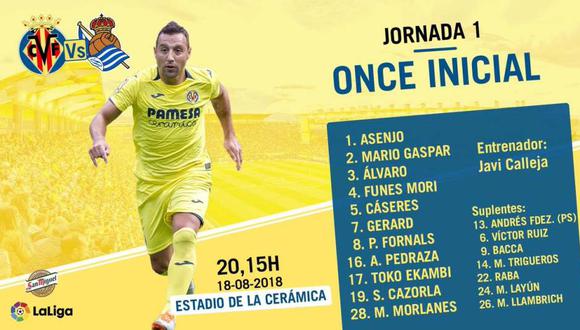 Santi Cazorla arranca de titular en un juego oficial. (Foto: Villarreal).