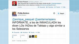 Phillip Butters y Milagros Leiva se dicen de todo en Twitter