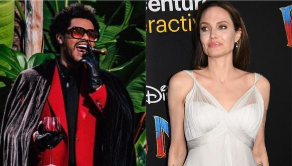 Angelina Jolie y The Weeknd fueron fotografiados cenando juntos en Los Ángeles. (Foto: @theweeknd/ AFP)