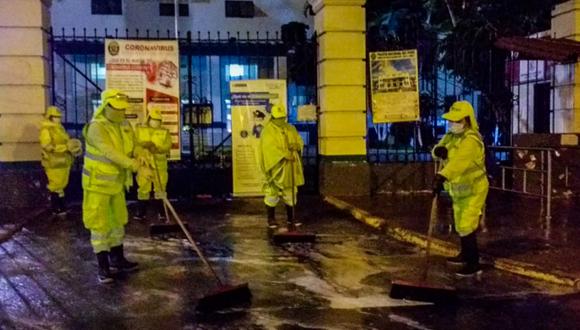 La jornada de limpieza se realizó el último sábado en la noche. (Foto: Municipalidad de Lima)