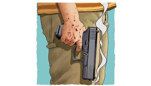 Quinta entrega de ‘El dedo en el disparador’, de Miguel Ruiz Effio. Premio Copé Oro 2020. Ilustrado por Mechaín.