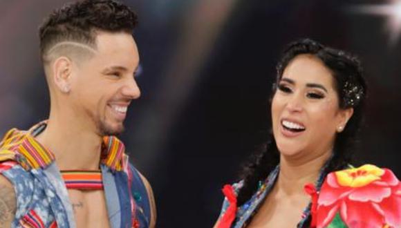 Melissa Paredes y Anthony Aranda en su regreso a la pista de baile de "El gran show". (América TV).