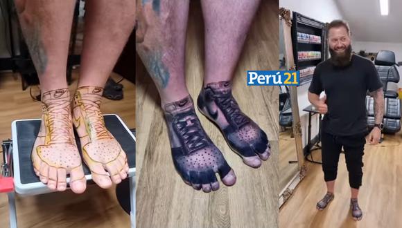 El proceso de diseño tardó dos horas y otras ocho horas para tatuarlas en ambos pies, "dibujar el tatuaje fue la parte más desafiante", señaló. (Foto: Composición)