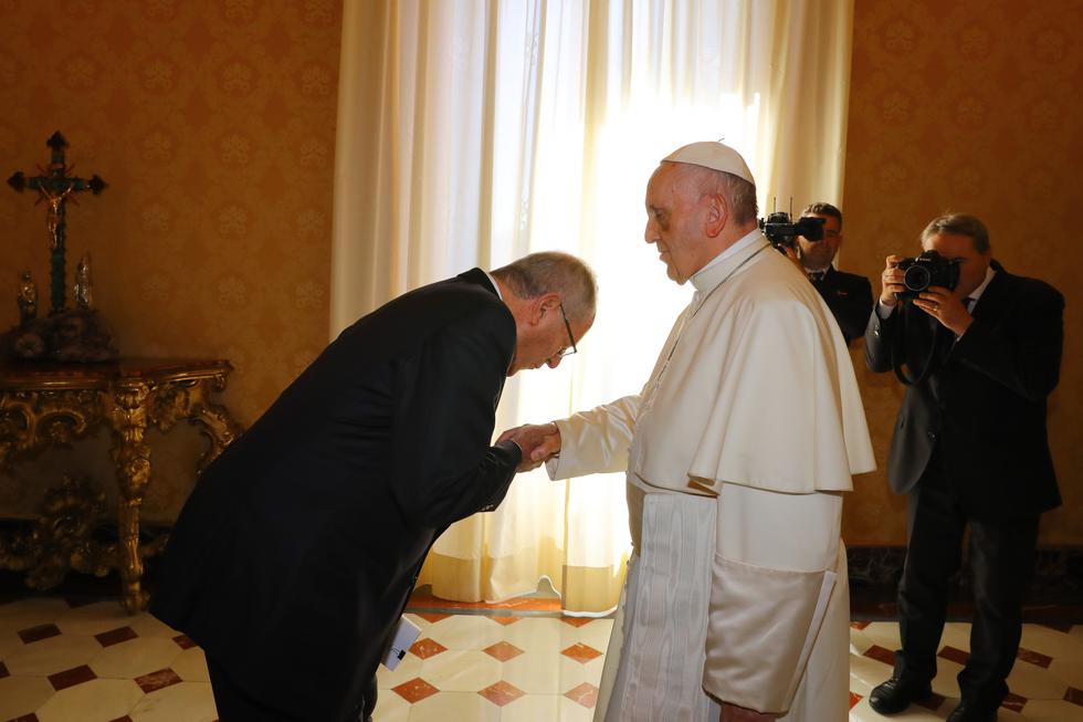 PPK y el papa Francisco (Presidencia)
