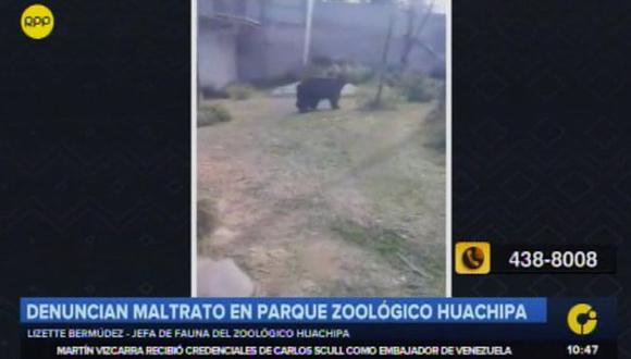 Zoológico de Huachipa niega maltrato animal (Captura: RPP Noticias)