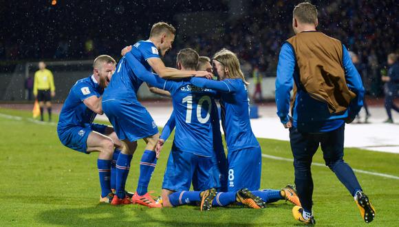 Islandia clasificó por primera vez a una Copa Mundial de la FIFA.(AFP)