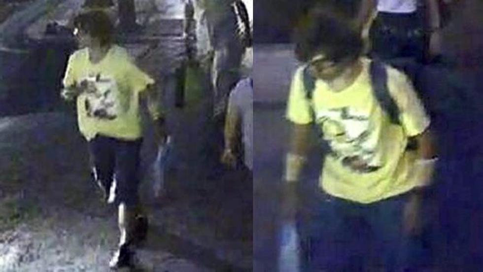 Bangkok: Las autoridades buscan a este joven, quien es sospechoso de perpetrar el ataque del lunes. (EFE)