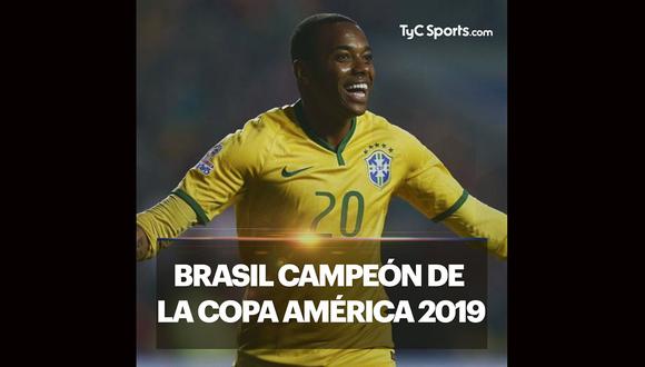 Brasil campeón de la Copa América. Así los felicitó TyC Sports. (Foto: Twitter @TyCSports(