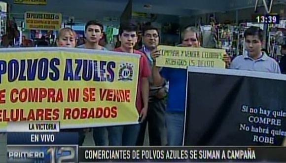 Polvos Azules se unió a la campaña 'No compres celulares robados evita una muerte'. (Canal N)