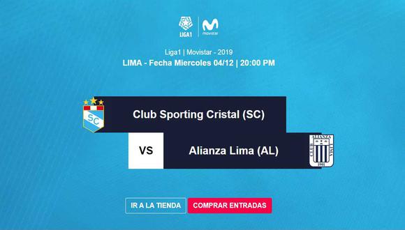 La evnta de entradas para el Sporting Cristal vs. Alianza Lima arrancó este viernes. (Foto: Joinnus)