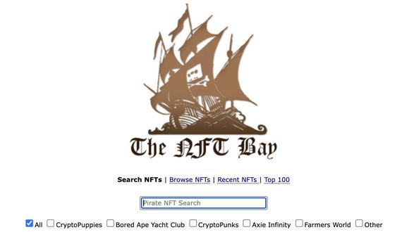 The NFT Bay”, un sitio web para descargar NFTs. (Foto: Twitter @GeoffreyHuntley)