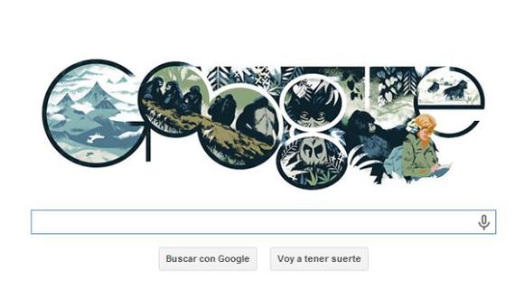 Google rinde homenaje a Dian Fossey. (Google)