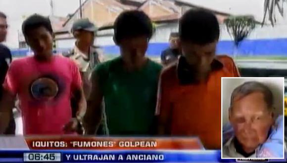 Iquitos: Sujetos golpean y ultrajan sexualmente a anciano de 72 años. (Captura de TV)