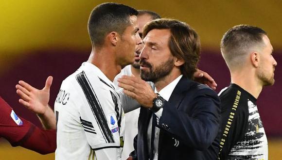 Andrea Pirlo habló de la reacción de Cristiano Ronaldo tras ser cambiado en el partido de Juventus. (Foto: AFP)