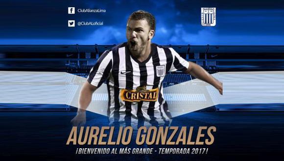 Alianza Lima presentó a Aurelio Gonzales-Vigil como refuerzo para el 2017. (Facebook Alianza Lima)