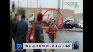Callao: Chofer de camión se defendió de delincuentes con un machete [Video]
