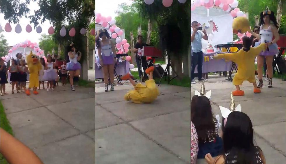En México, un menor se vistió de patito y asistió a un cumpleaños donde fue el alma de la fiesta. Todo fue registrado en un video de Facebook, que se volvió viral entre los usuarios. (Foto: captura)