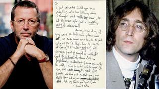 Subastan carta en la que Lennon le propone a Clapton formar un grupo