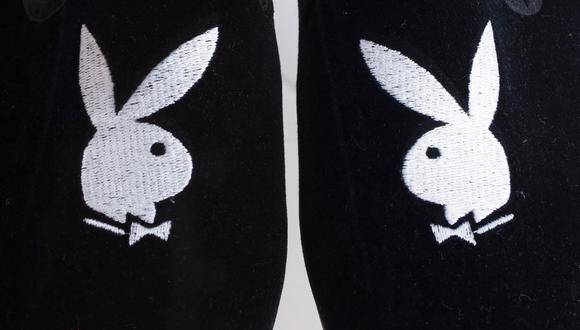 Late Playboy publisher Hugh Hefner's Playboy Rabbit head symbol slippers are displayed as part of Julien's Auctions upcoming sale of his belongings on November 26, 2018 in Beverly Hills, California. - Items from the personal collection of the American publishing icon will be sold at auction November 30-December 1, 2018. Hugh Hefner died at the age of 91 on September 27, 2017. (Photo by Robyn Beck / AFP)