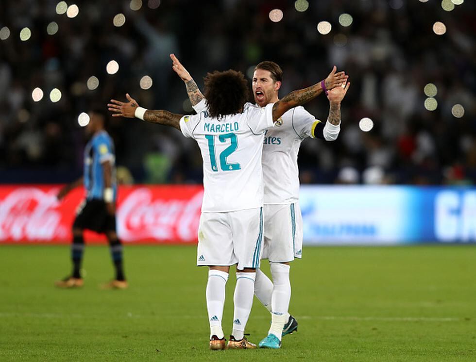 Sergio Ramos y Marcelo no soportaron el calor del partido y sacaron a flote sus diferencias. (Getty Images)