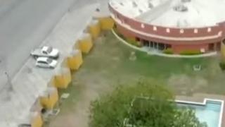 Mirada aérea del motel Nueva Catilla que muestra el muro que tuvo que trepar Debanhi [VIDEO]
