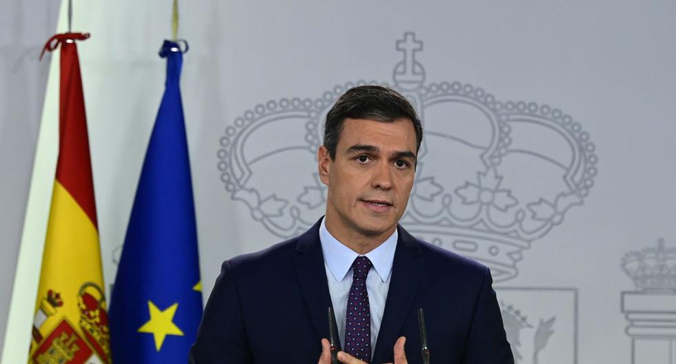 Pedro Sánchez, presidente del Gobierno de España en una comparecencia para hablar del coronavirus. (Foto: JAVIER SORIANO / AFP).