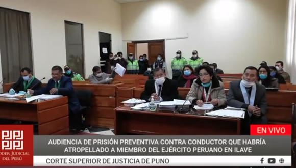 Audiencia de prisión preventiva en la Corte Superior de Justicia de Puno. (Facebook)
