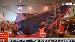 Comas: desalojan a decenas de ambulantes de un tramo de la Av. Universitaria por ampliación del Metropolitano | VIDEO
